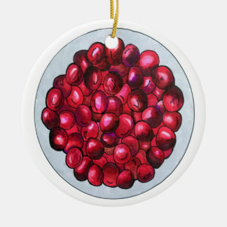 New England Cranberries Cranberry Bog Berries Ceramic Ornament