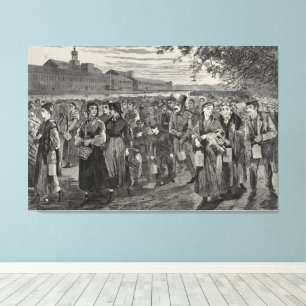 New England Factory Life  Canvas Print