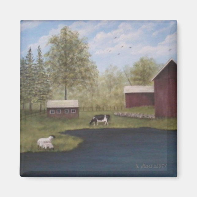 New England Farm Magnet (Front)