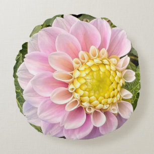 New England Flower  Round Pillow