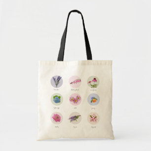 New England Flowers Tote Bag