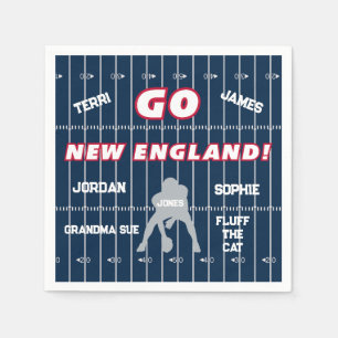 New England Football Fan Paper Napkin