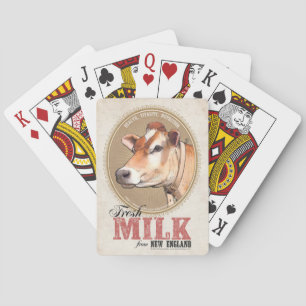 "New England Fresh Milk" Playing Cards