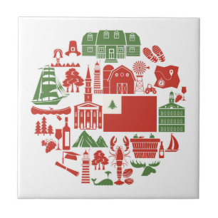 New England Icons Tile