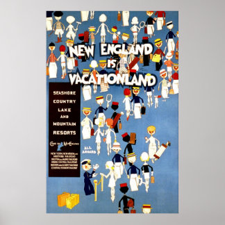 New England Is Vacationland Poster