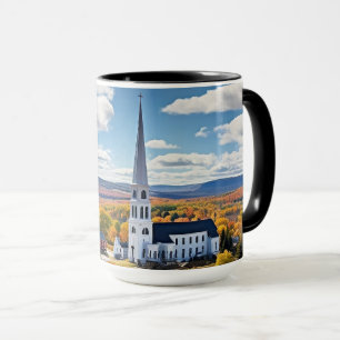 New England Landscape in Fall Mug