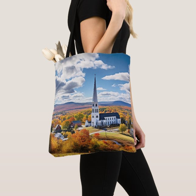 New England Landscape in Fall Tote Bag (Close Up)