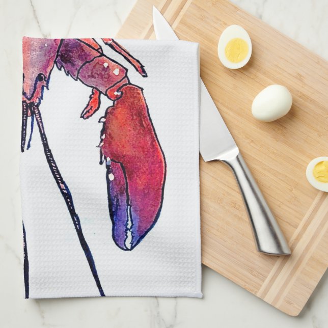 New England Lobster Kitchen Towel (Quarter Fold)