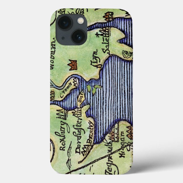 NEW ENGLAND MAP 1677 Case-Mate iPhone CASE (Back)