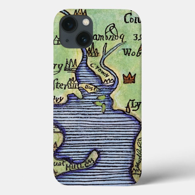 NEW ENGLAND MAP 1677 Case-Mate iPhone CASE (Back)