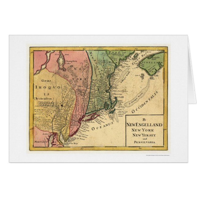 New England Map 1759 (Front Horizontal)