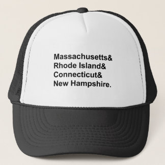 New England Massachusetts Rhode Island Etc. States Trucker Hat
