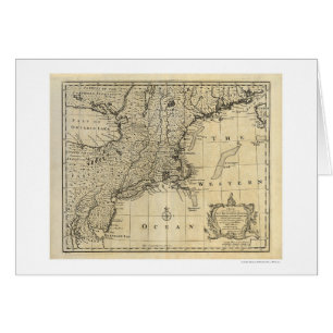 New England New Jersey New York Map 1747
