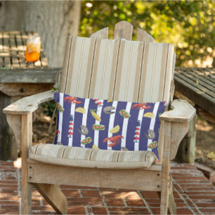 New England Picnic Lumbar Pillow