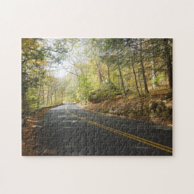 New England Scenic Autumn Road Jigsaw Puzzle (Horizontal)