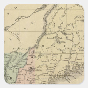 New England Square Sticker