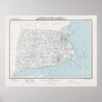 New England States Map (1975) 