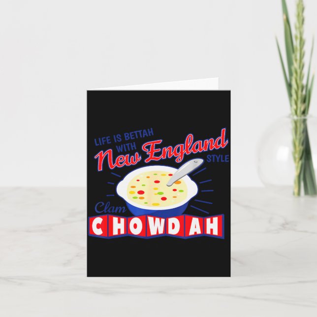 New England Style Clam Chowder  Card (Front)