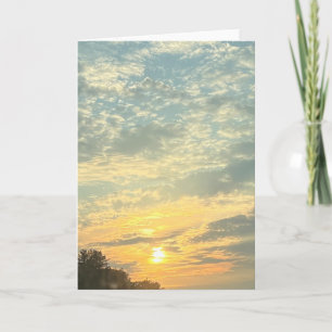 New England Sunset Blank Greeting  Card