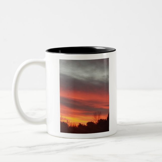 New England Sunset Two-Tone Coffee Mug (Left)
