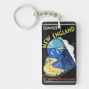 New England vintage souvenirs Keychain