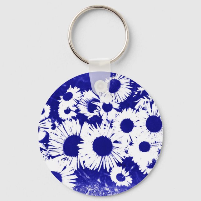 New England Wild Aster Keychain (Front)
