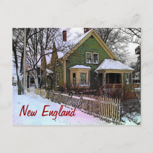 New England Winter Postcard