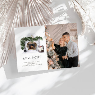 New Family Home Rustic Moving Announcement Postcard