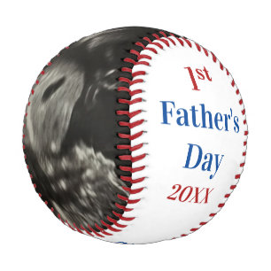New Father First Father's Day Ultrasound Sonogram Baseball