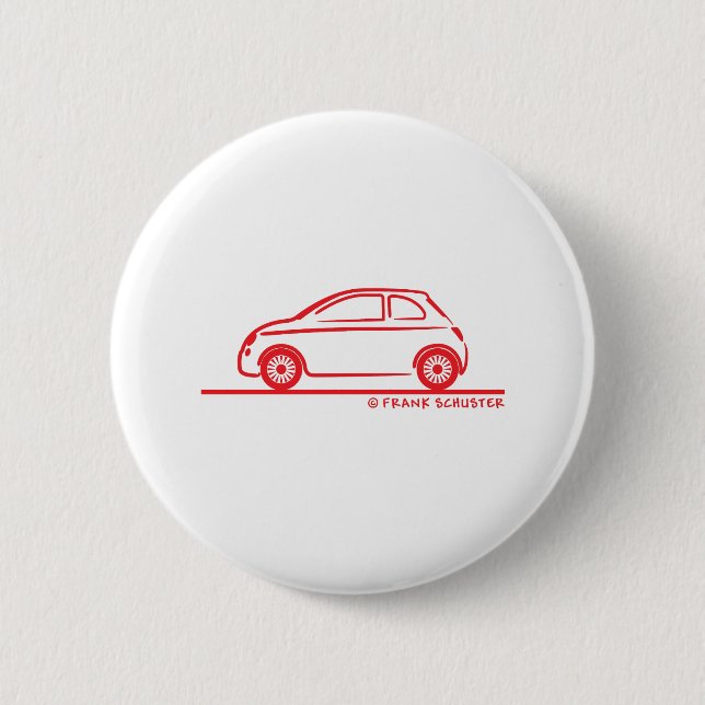 New Fiat 500 Cinquecento 2 Inch Round Button (Front)