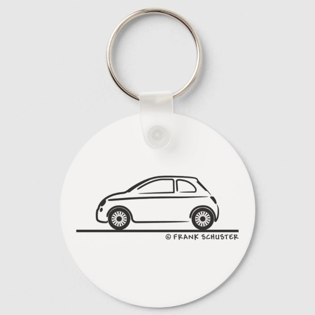 New Fiat 500 Cinquecento Keychain (Front)