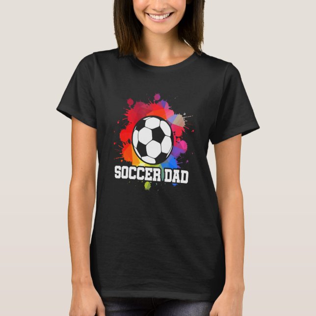 New First Time Dad To Be Challenge Soccer Daddy T-Shirt (Front)