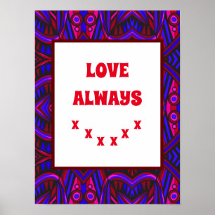 New Fish Head Leaves Jazz Funk Purple Blue Red Poster