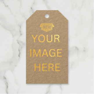 NEW! Foil Gift Tags Gold - Luggage Shape - 10 Pack