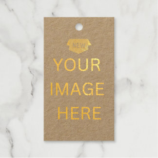 NEW! Foil Gift Tags Gold - Rectangle - 10 Pack
