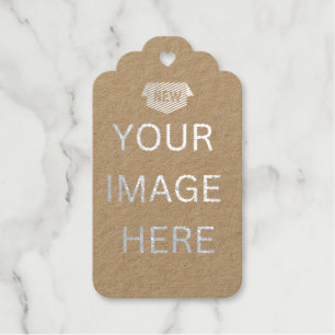 NEW! Foil Gift Tags Silver - Scalloped - 10 Pack
