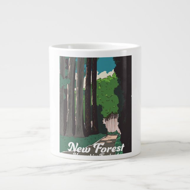 New forest Hampshire England Large Coffee Mug (Front)