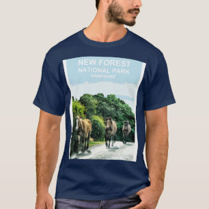 New Forest Hampshire ponies horses gift New Forest T-Shirt
