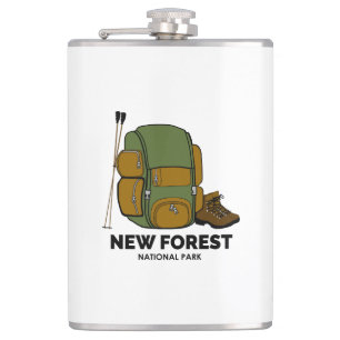 New Forest National Park Backpack Hip Flask