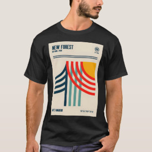 New Forest National Park Retro Travel Art  T-Shirt