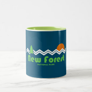 New Forest National Park Retro Two-Tone Coffee Mug