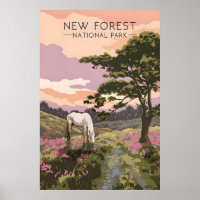 New Forest National Park Travel Poster