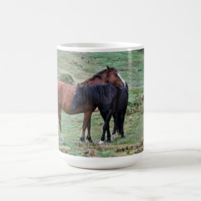 New Forest Ponies of Hampshire England Coffee Mug (Center)