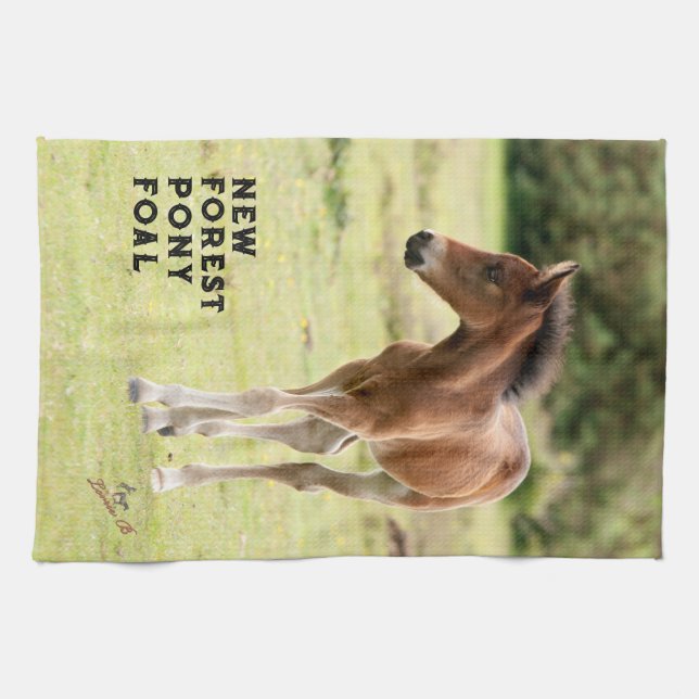 New Forest Pony Foal tea towel (Horizontal)