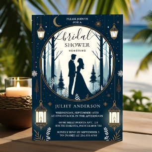 New Forest Stars Snow Bright Winter Bridal Shower Invitation