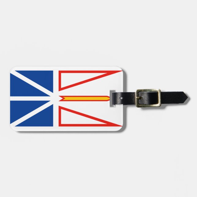 NEW FOUNDLAND Flag Luggage Tag (Front Horizontal)