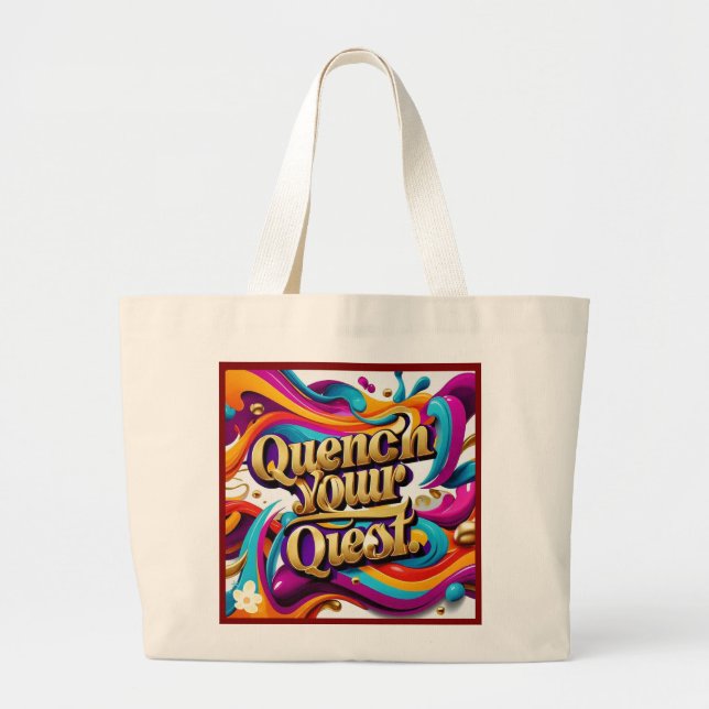 "New Frontiers Await" Large Tote Bag (Front)
