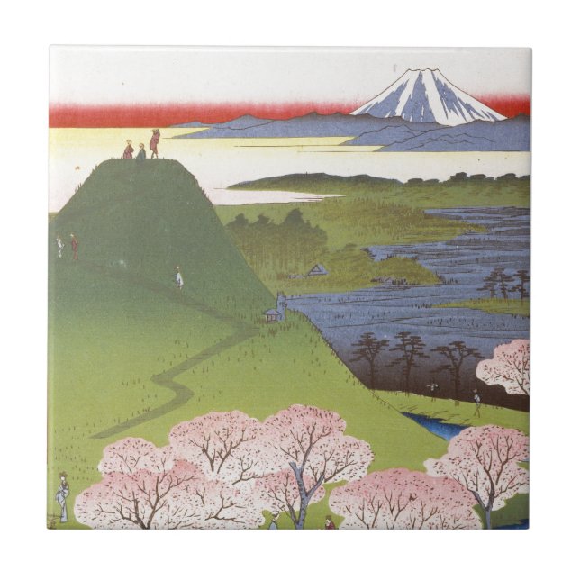 "New Fuji" Hiroshige Tile (Front)