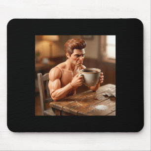 New funny distressed doll male meme mouse pad