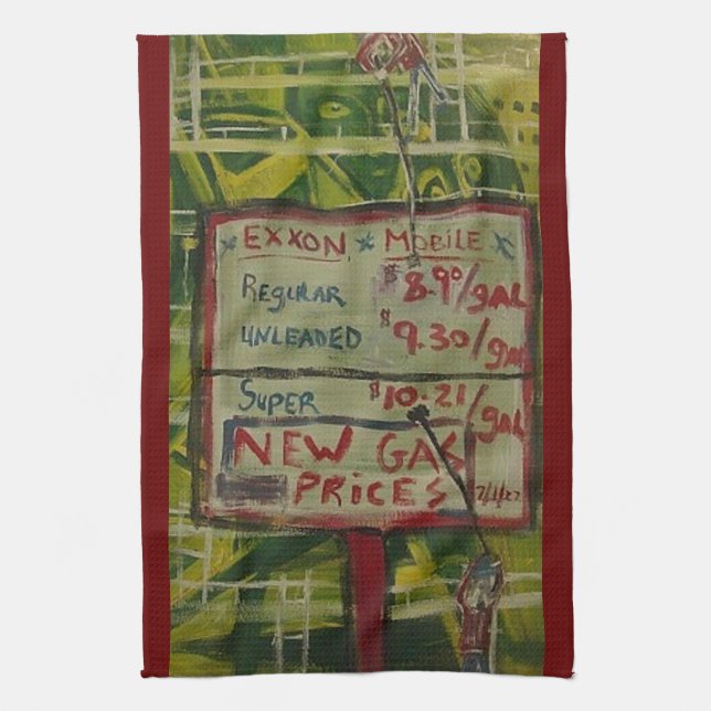 NEW GAS PRICES KITCHEN TOWEL (Vertical)